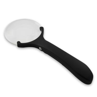 Håndlup 2,5X/6X forstørrelse Ø88/Ø21 mm linse og 2xLEDs